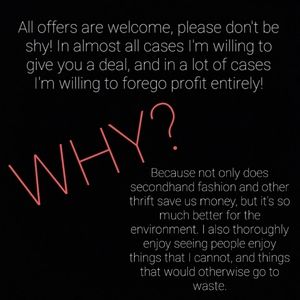 Bundle My Items, Make Offers! Don't Be Shy!